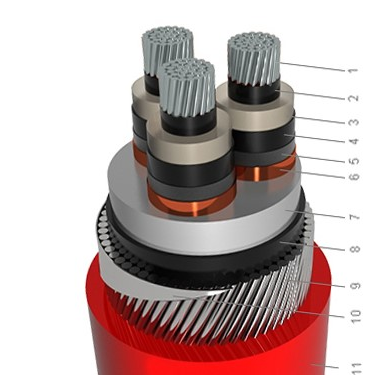 NA2XSERY-3 core AL XLPE PVC with SWA armor