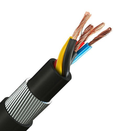 0.6/1 kV multi-core cable, XLPE insulated, copper conductor armored