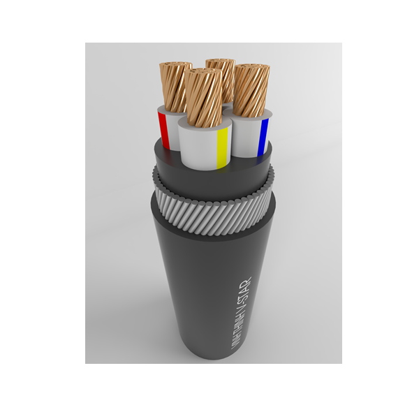 0.6/1 kV multi-core cable, XLPE insulated, copper conductor armored