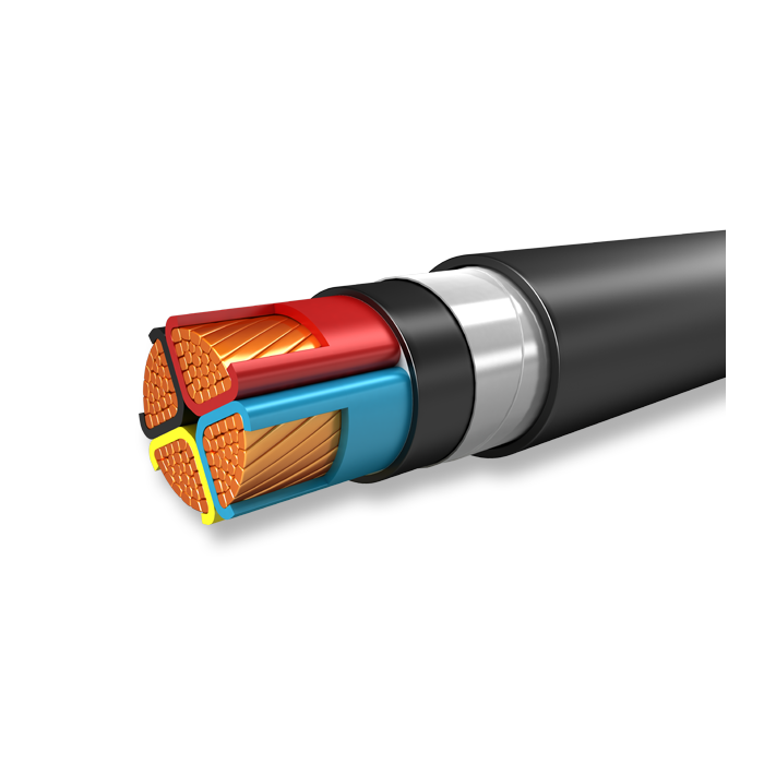 0.6/1 kV multi-core cable, XLPE insulation, with copper conductor armouring