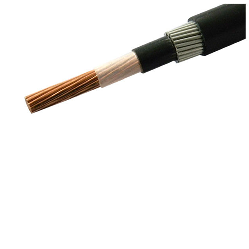 0.6/1 kV single-core cable, XLPE insulated, copper conductor armored