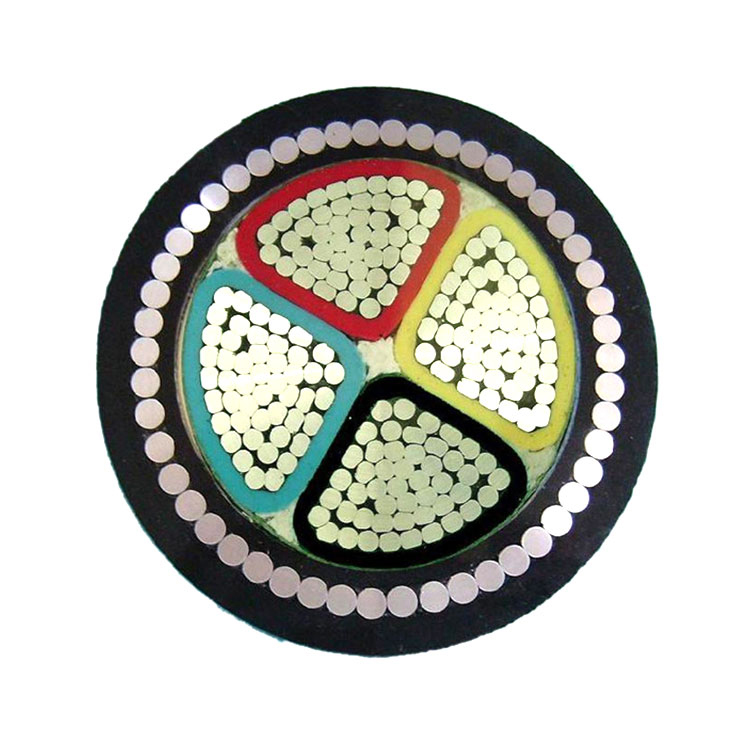 0.6/1 kV multi-core cable, PVC insulated, aluminum conductor armored