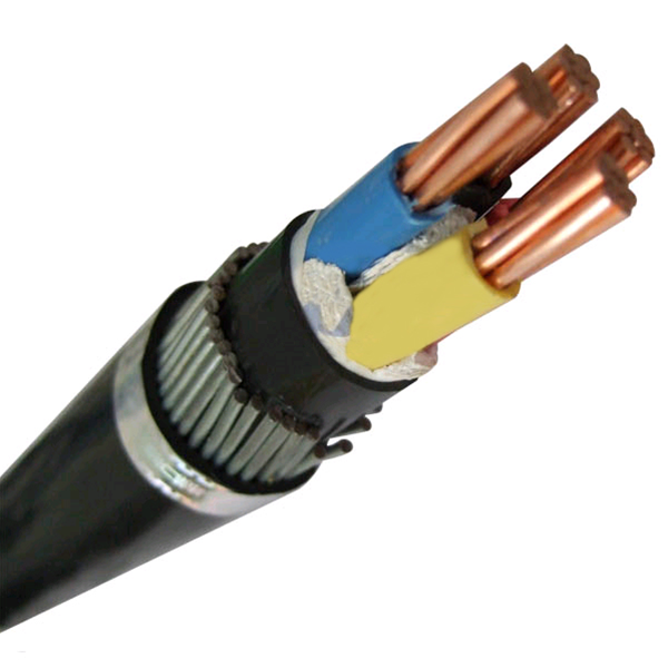 0.6/1 kV multi-core cable, PVC insulated, copper conductor armored